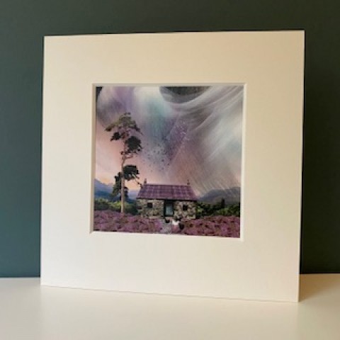 Heather and Hens mounted print - Made in Scotland Heather and Hens mounted print - Made in Scotland
